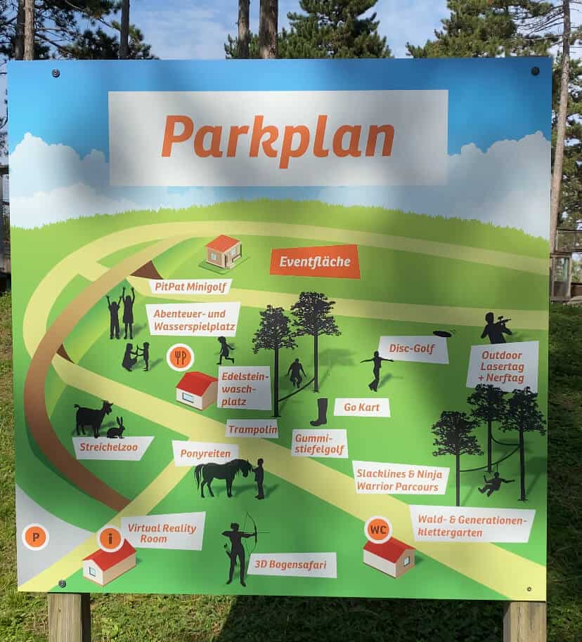 Parkplan vom Erlebnispark Gänserndorf