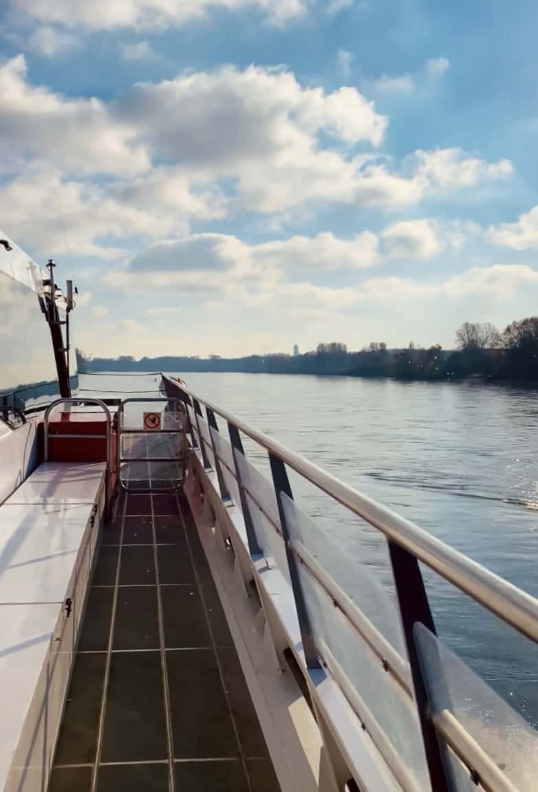 An Board des Twin City Liners. Fahrt auf der Donau