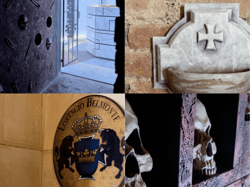 Neues Escape Room in Wien - Gruselige Totenköpfe und Mauerwerk